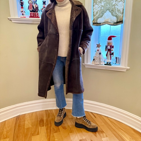Flash⚡️Sale! MaxMara Weekend Shearling Chocolate Brown Coat+2 Free Gifts Tuques - Picture 4 of 17